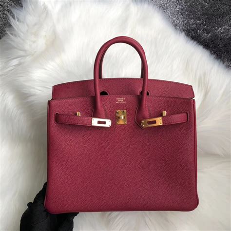 Hermès Birkin 25 Rouge Grenat K1 Togo 